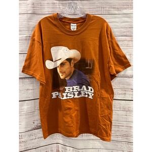Brad Paisley Time Well Wasted Tour Shirt Mens Large Orange Country Music Tee